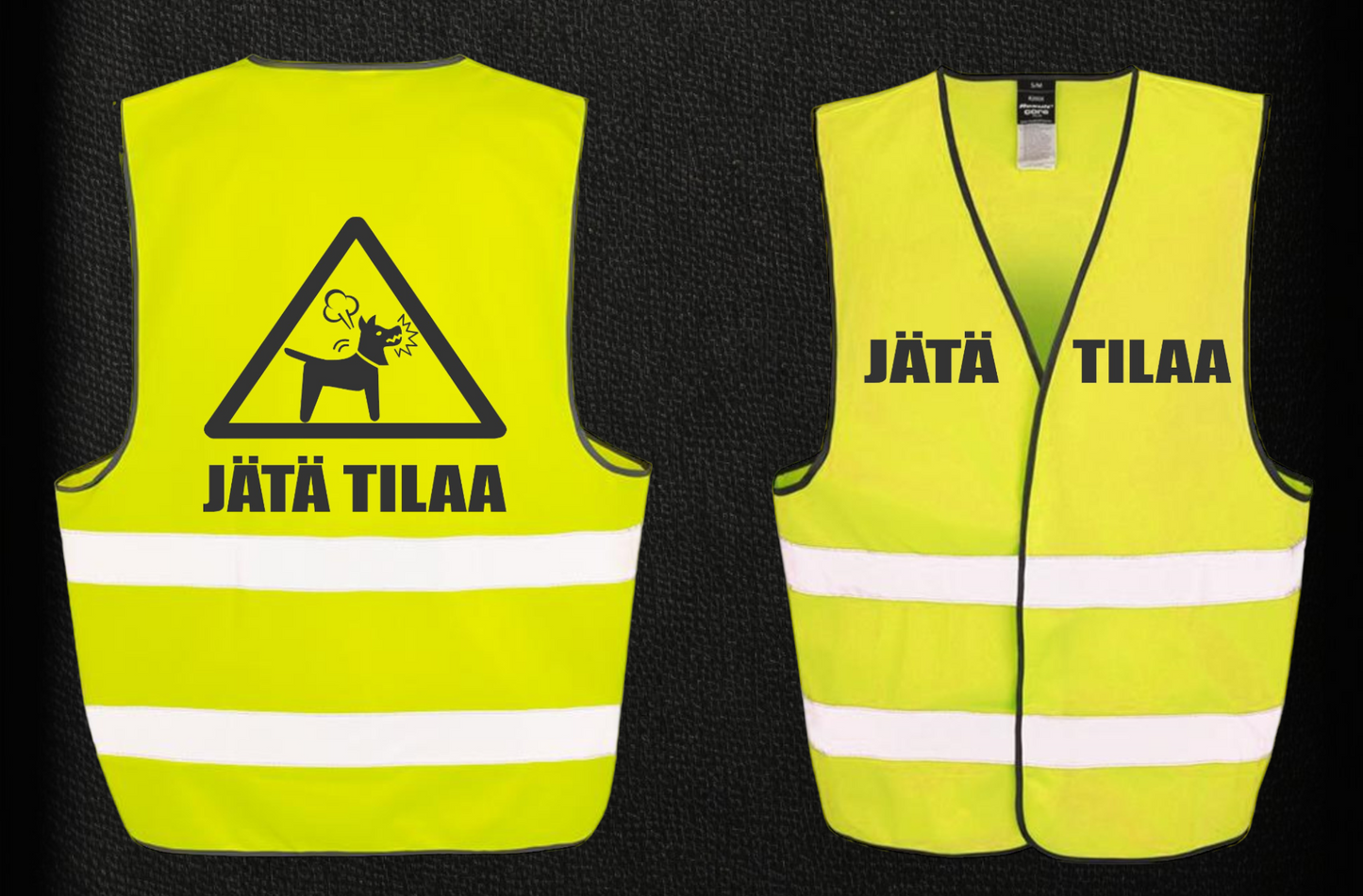 JÄTÄ TILAA -liivi keltainen